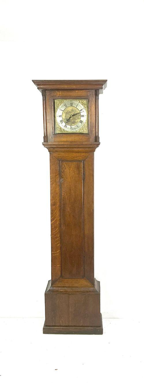 Small Warm Coloured Georgian Grandfather Oak Longcase Clock (1 of 10)