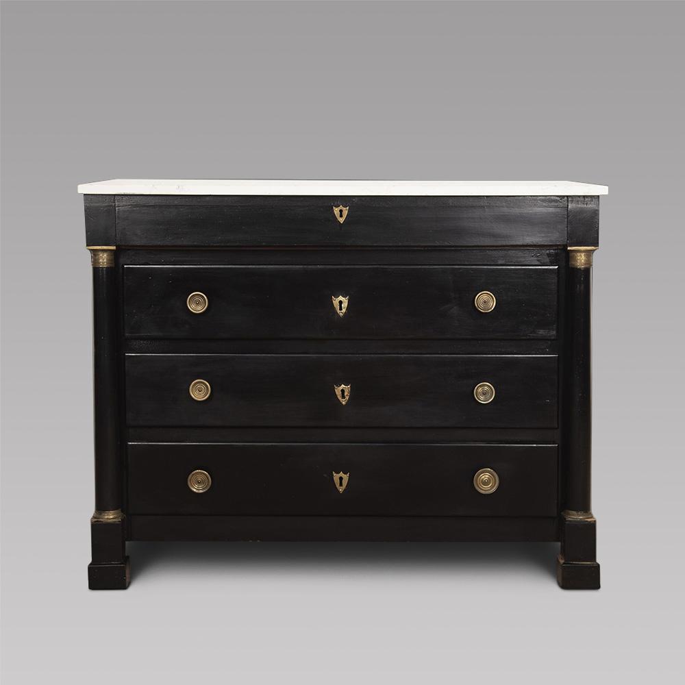 19th Century Ebonised Commode Chest (1 of 3) 19th Century Ebonised Commode Chest (1 of 3)