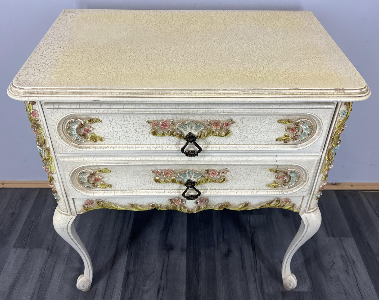 Shabby Chic French Louis XIV Chest of Drawers Storage (1 of 15)