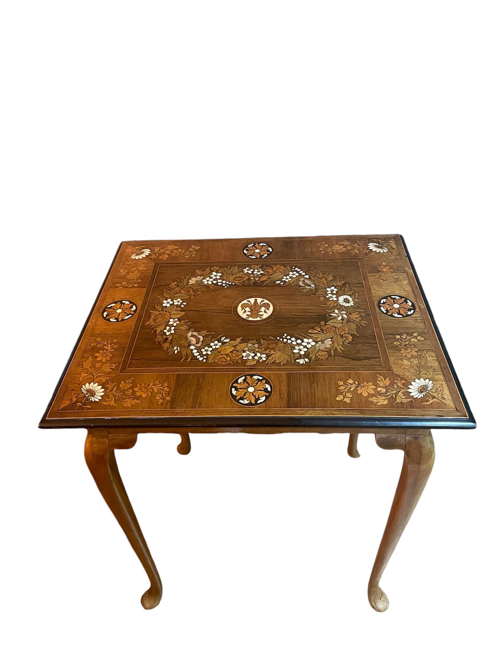Continental Floral Marquetry Table (1 of 8)