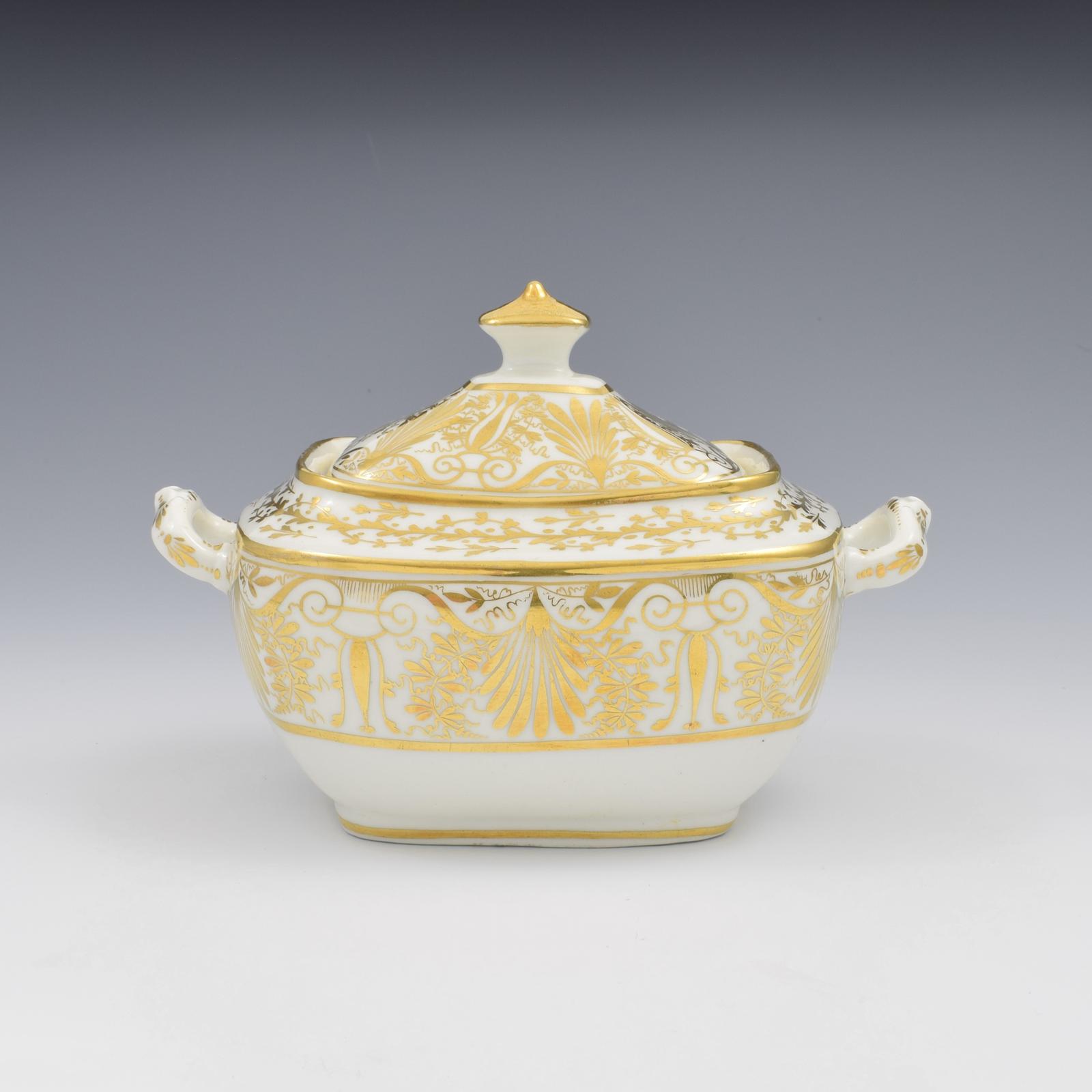 Fine Regency Spode Porcelain Sugar Box & Cover / Sucrier c.1815 (1 of 10)