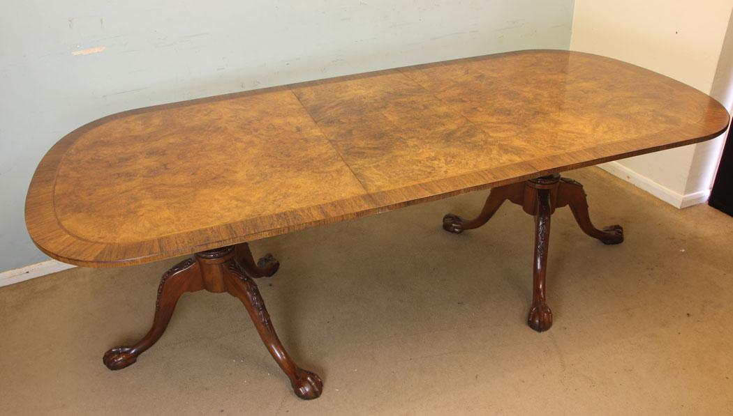 Twin Pedestal Burr Walnut Extending Dining Table (1 of 15) Twin Pedestal Burr Walnut Extending Dining Table (1 of 15)