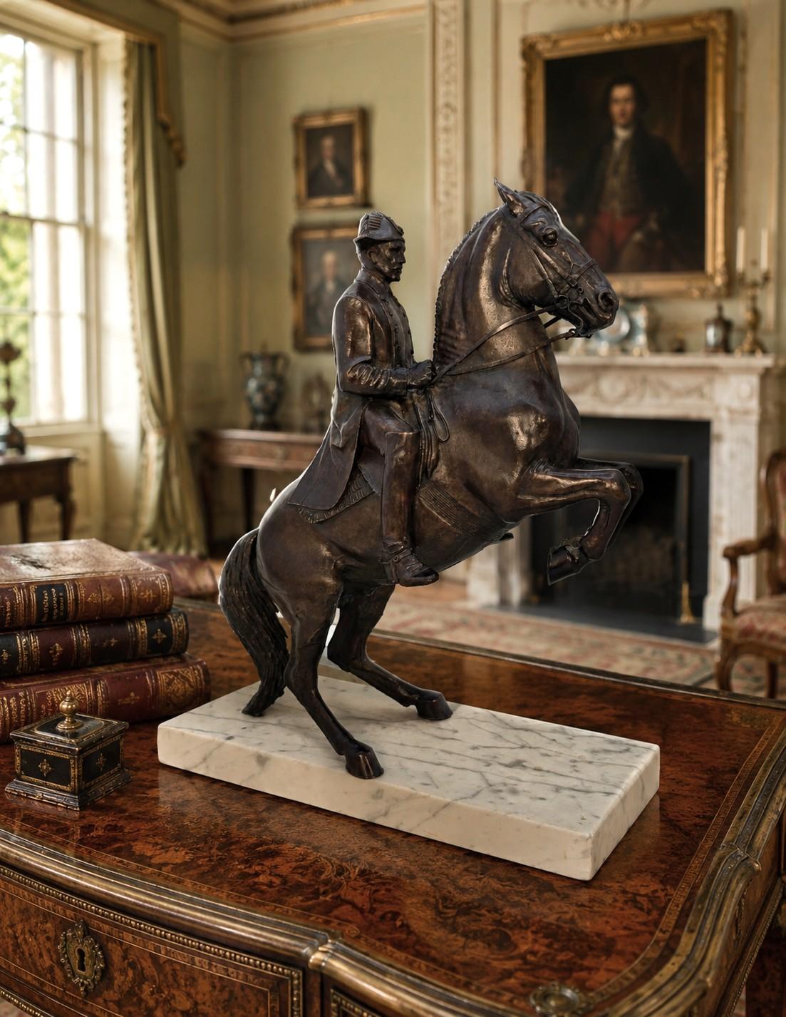 Equestrian Bronze of Spanish Riding School Stallion & Rider (1 of 18) Equestrian Bronze of Spanish Riding School Stallion & Rider (1 of 18)