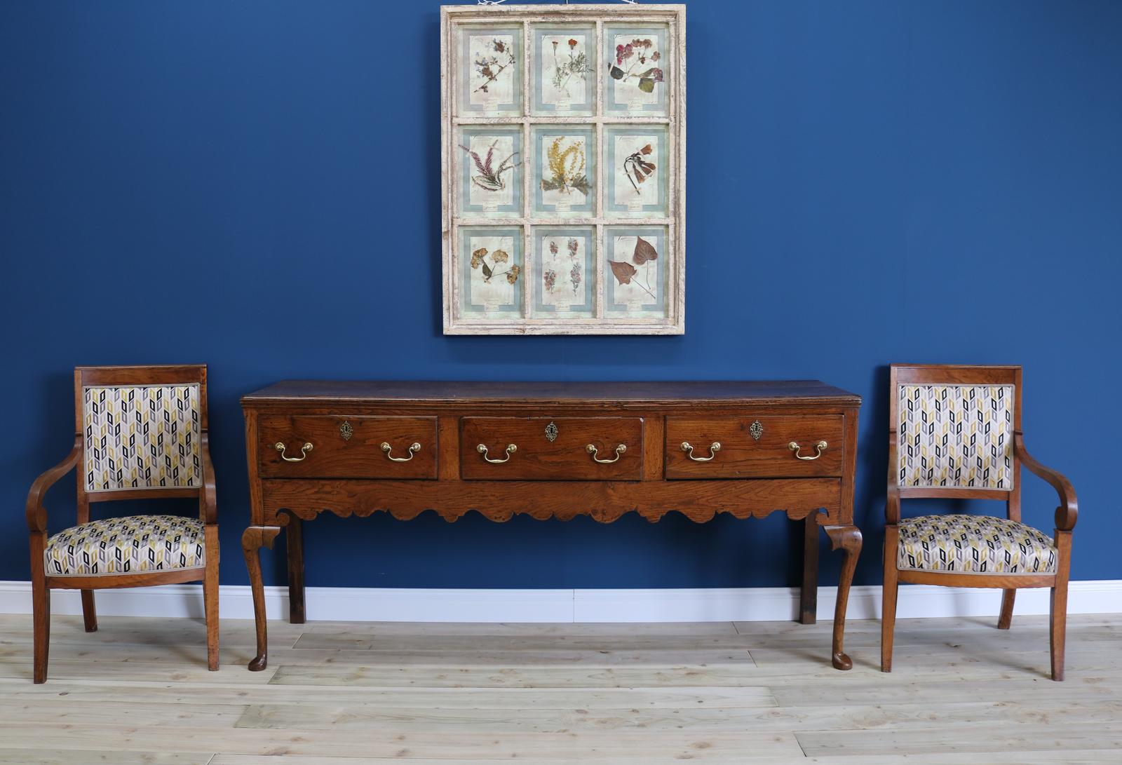 Good 18th Century English Oak Side Table / Dresser Base (1 of 15)