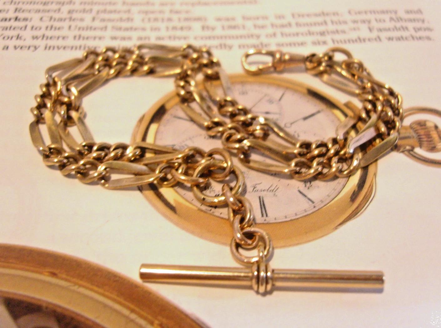 Pocket Watch Chain Bracelet 12ct Rose Rolled Gold Victorian Double Albert (1 of 17)