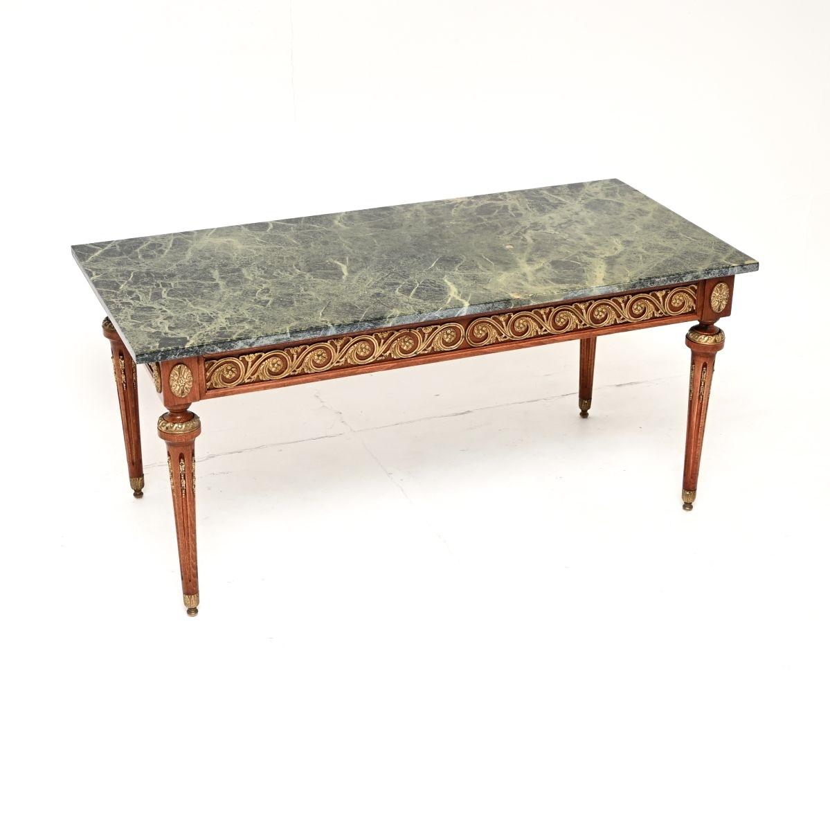 French Marble Top Coffee Table (1 of 7) French Marble Top Coffee Table (1 of 7)