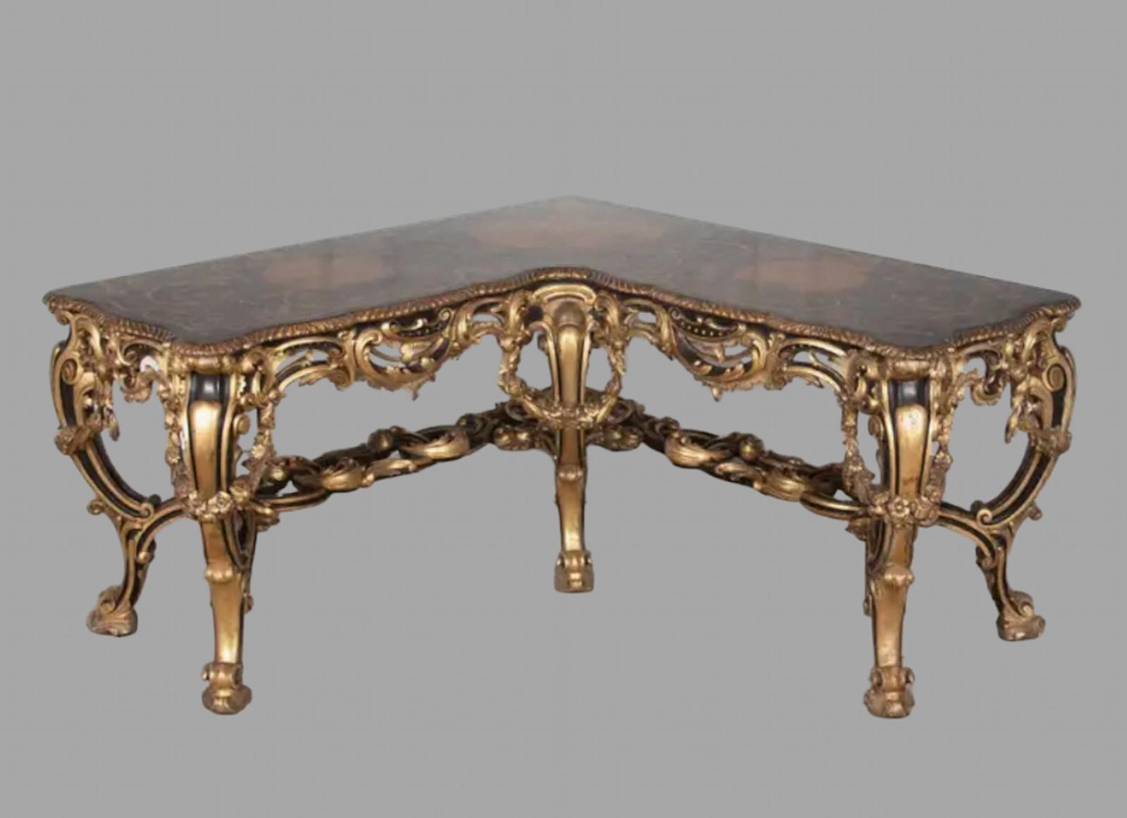 An Impressive 19th Century Italian Corner Console Table (1 of 7)