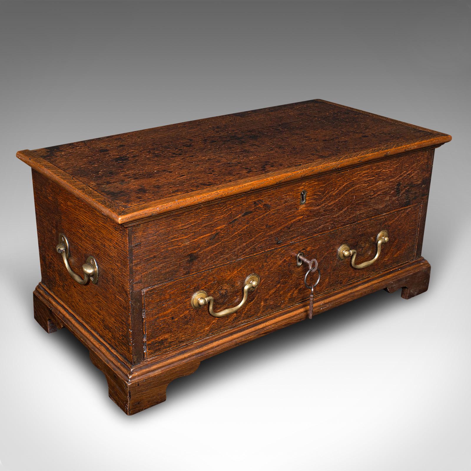 Antique Apprentice Mule Chest, English, Oak, Miniature Coffer, Desktop, Georgian (1 of 11)
