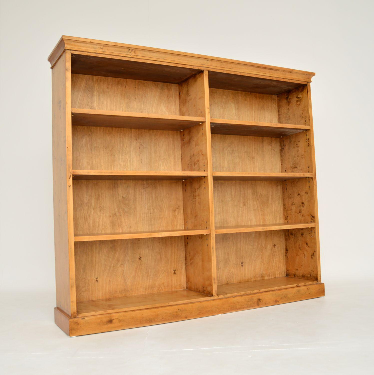 Antique Swedish Satin Birch Open Bookcase (1 of 9) Antique Swedish Satin Birch Open Bookcase (1 of 9)