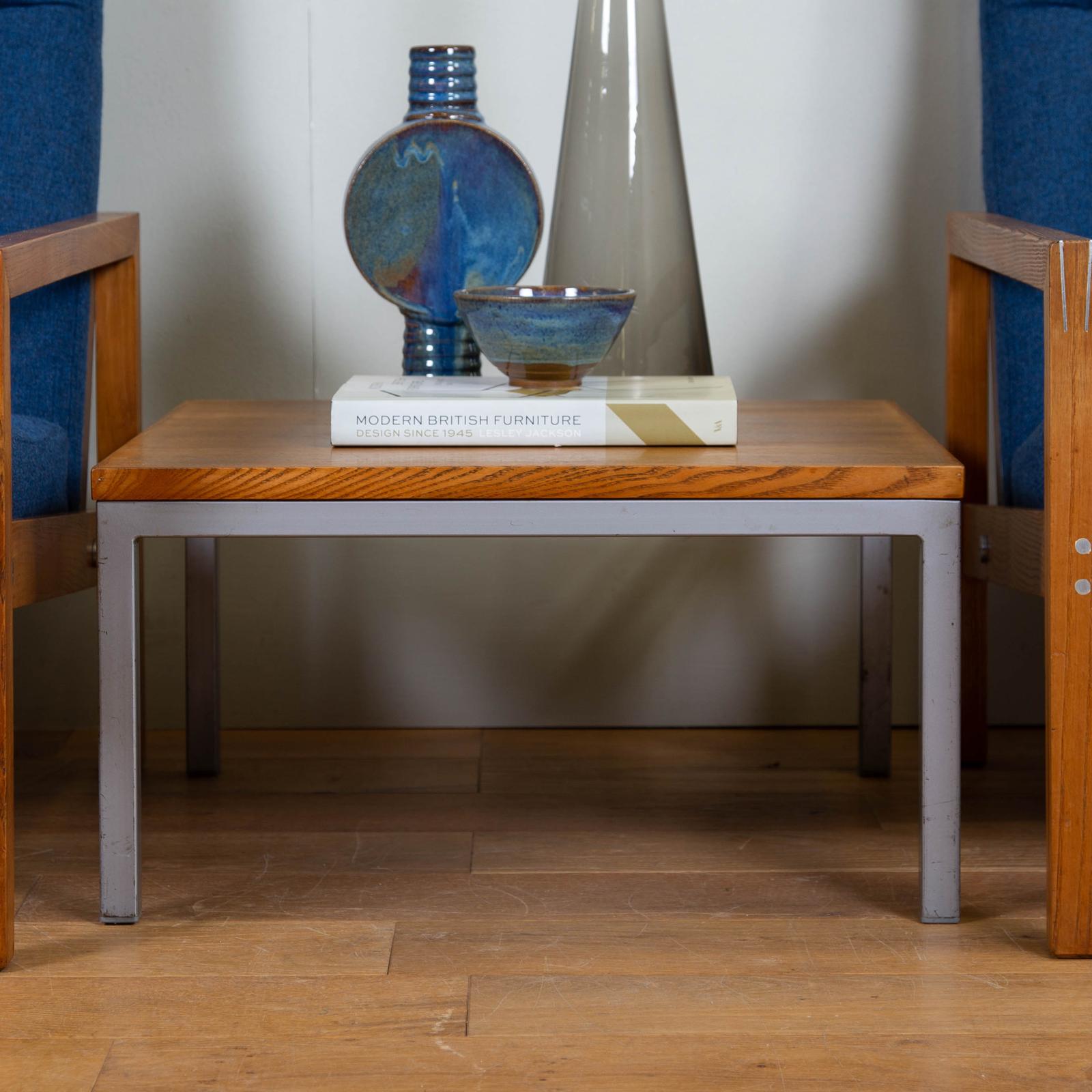 Mid Century Ash & Steel Low Coffee Table Attributed to Ernest Race Furniture (1 of 9) Mid Century Ash & Steel Low Coffee Table Attributed to Ernest Race Furniture (1 of 9)