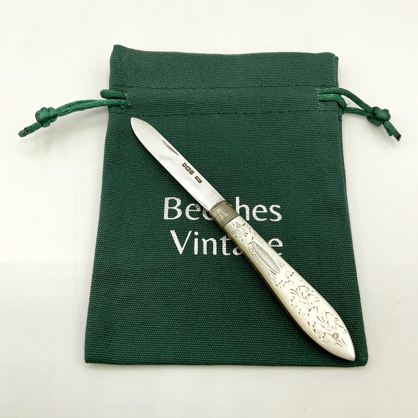 Antique 1906 Sterling Silver Fruit Knife (1 of 12) Antique 1906 Sterling Silver Fruit Knife (1 of 12)