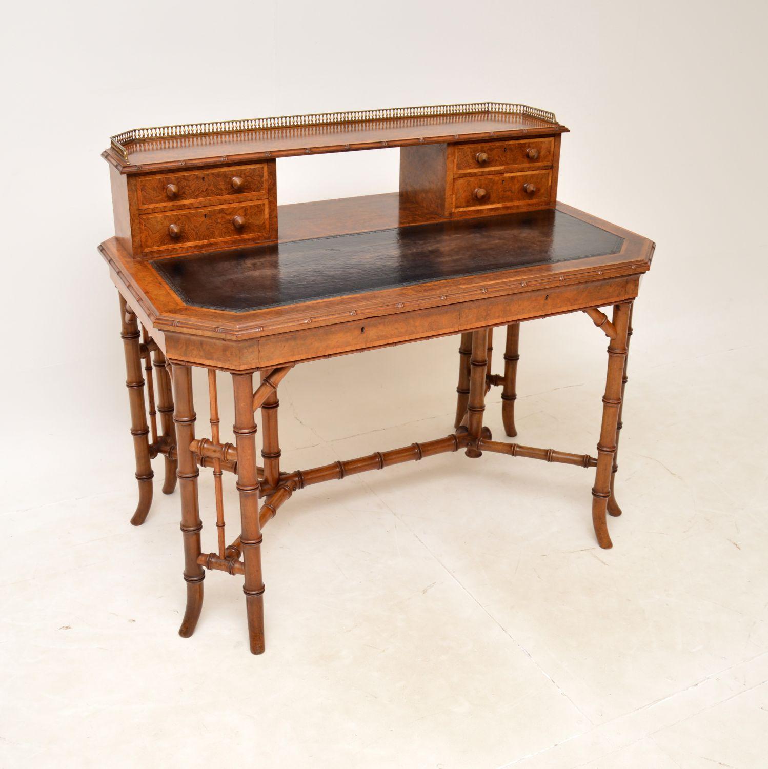 Antique Victorian Walnut Desk by Howard & Sons (1 of 14)