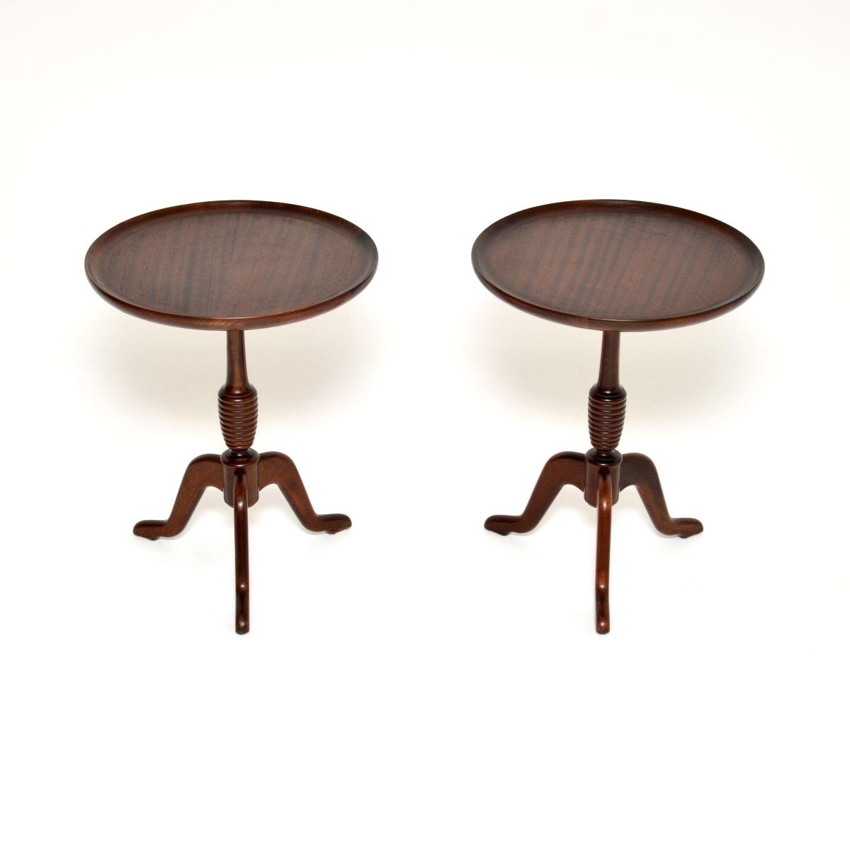 Pair of Danish Vintage Mahogany Wine Tables (1 of 8) Pair of Danish Vintage Mahogany Wine Tables (1 of 8)