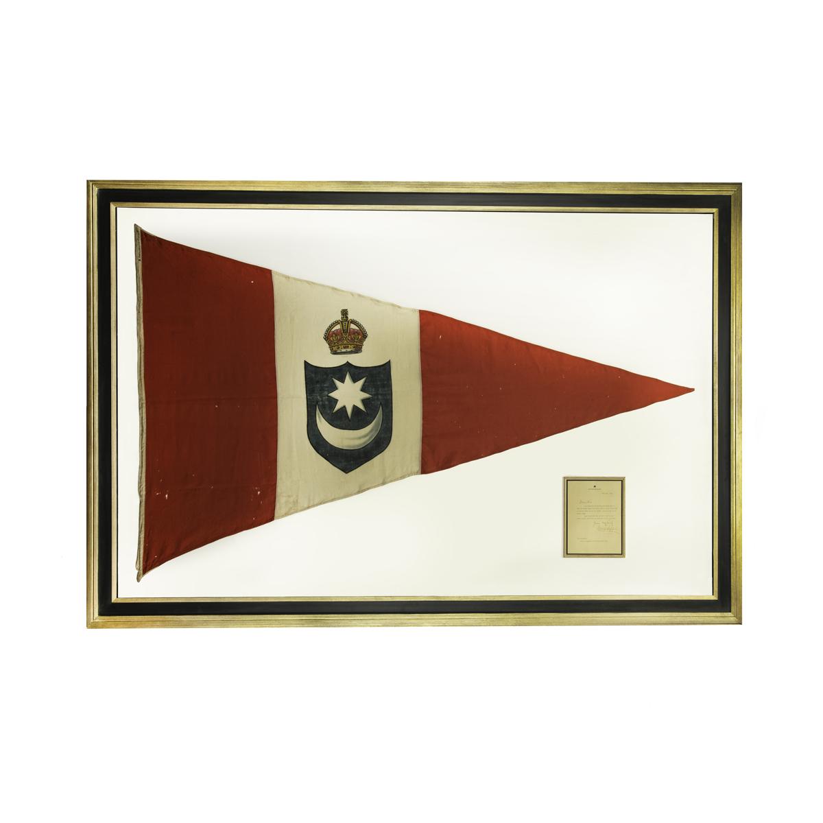Royal Sailing Yacht Britannia’s 76 Inches Burgee of the Royal Corinthian Yacht Club c.1936 (1 of 4)