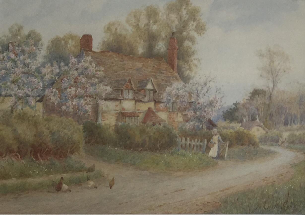 John H Tyson Watercolour ‘A Country Cotage Near Horsham’ (1 of 3)