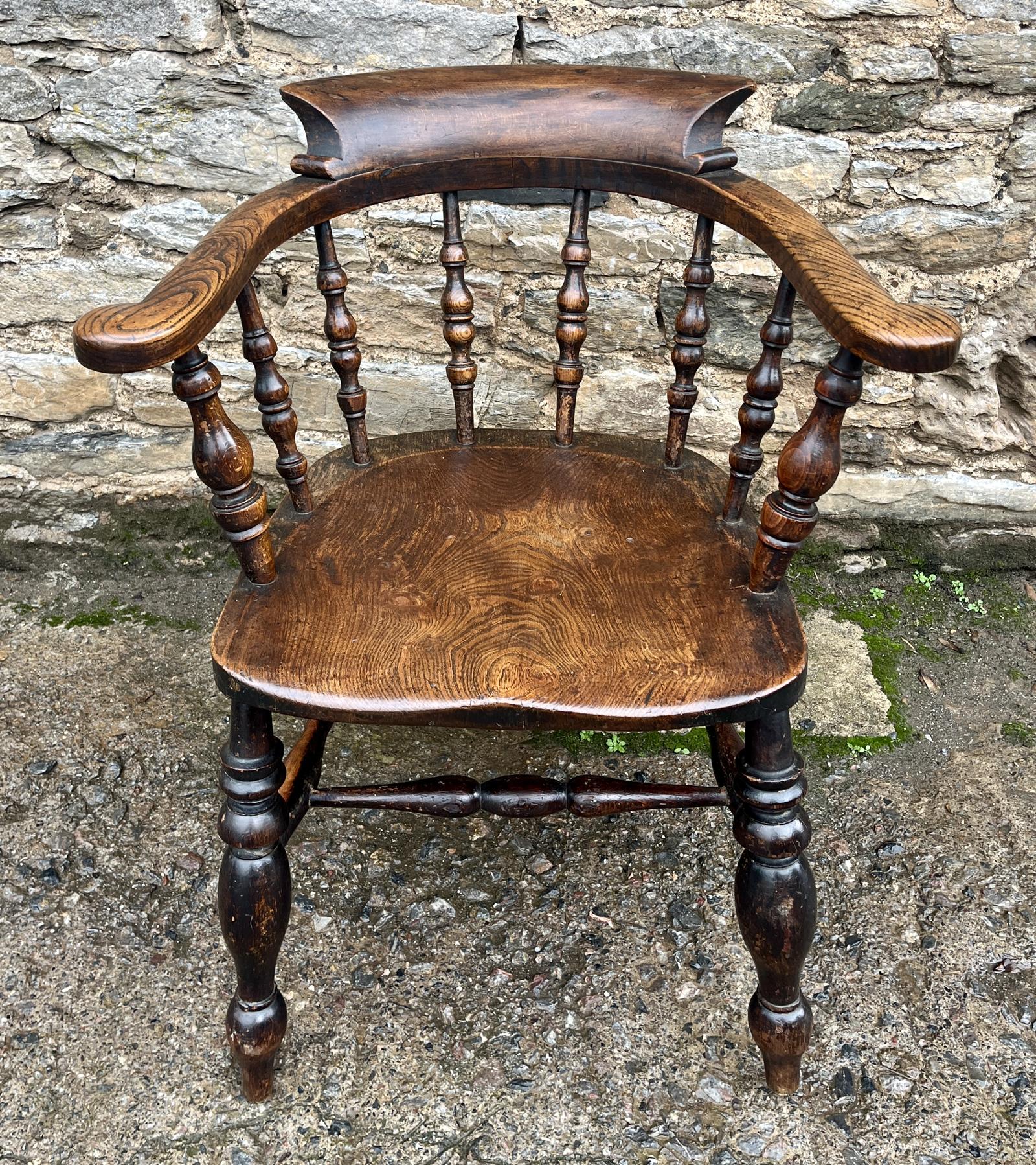 Antique Elm Captains Chair (1 of 14)