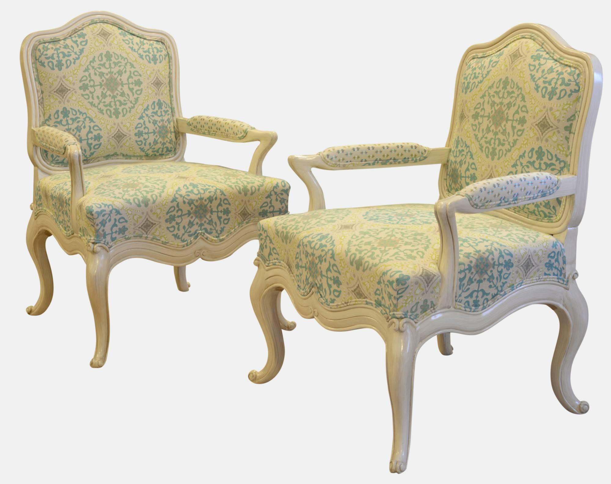 Pair of 20th Century Painted Armchairs (1 of 1) Pair of 20th Century Painted Armchairs (1 of 1)