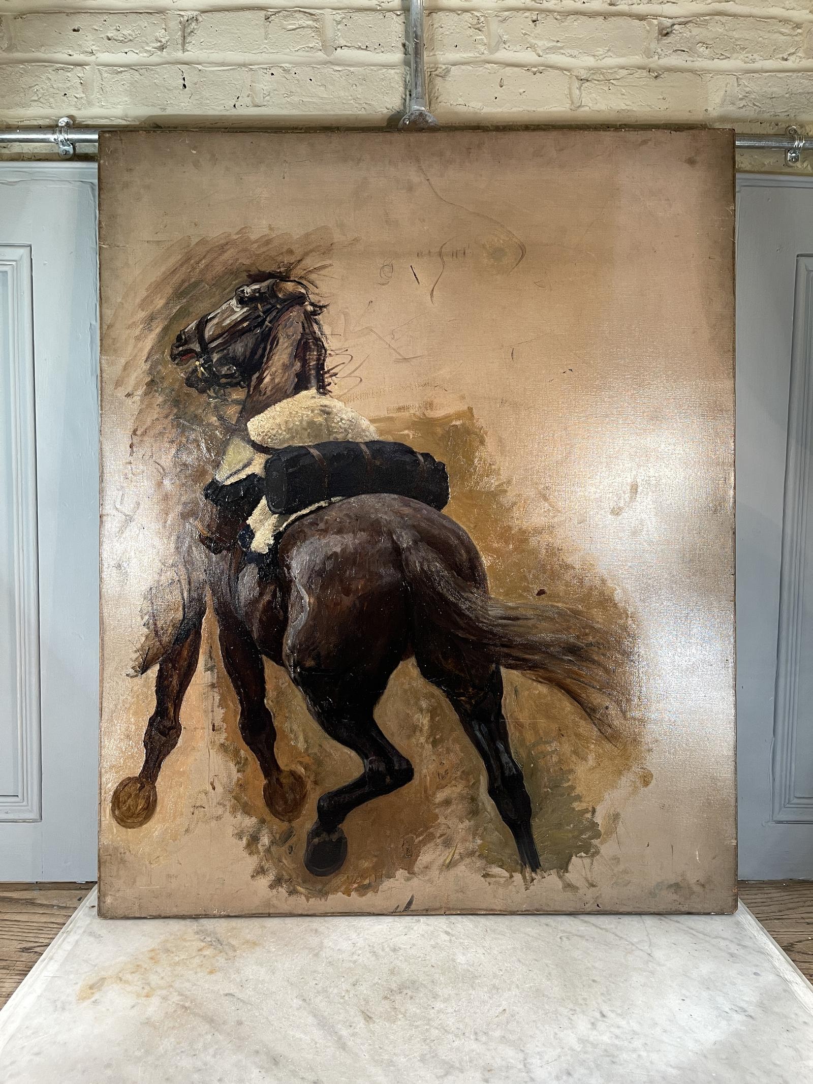 Large Antique Study of a Cavalry Horse by Vereker Monteith Hamilton (1 of 10) Large Antique Study of a Cavalry Horse by Vereker Monteith Hamilton (1 of 10)