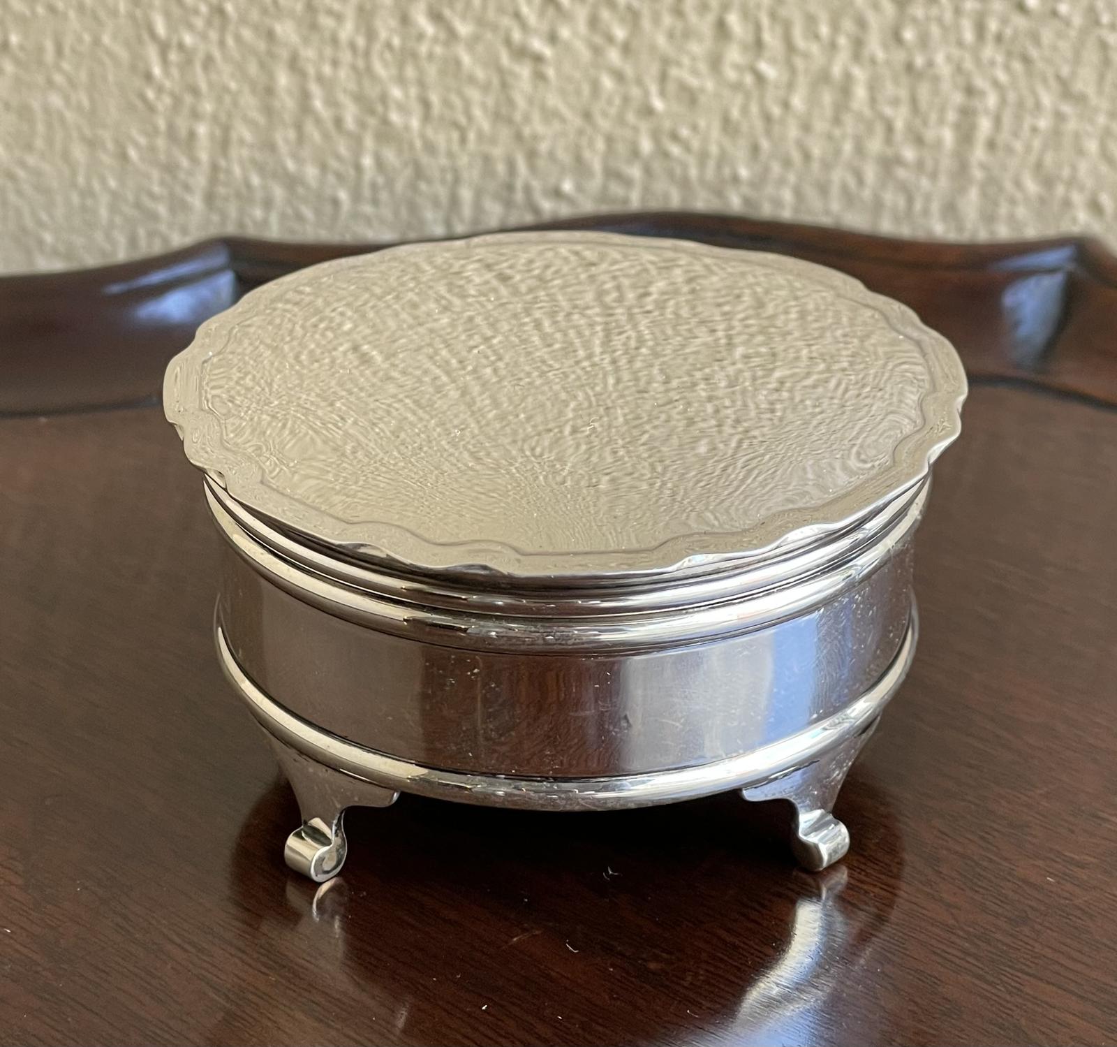 George V Solid Silver Jewellery Box (1 of 5)