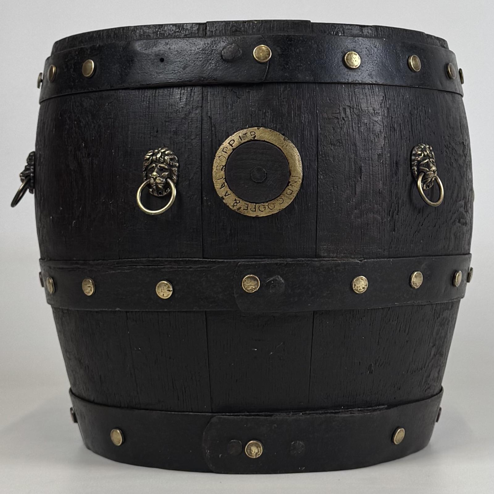 Antique 19th Century Decorative Barrel Planter in Oak (1 of 7)