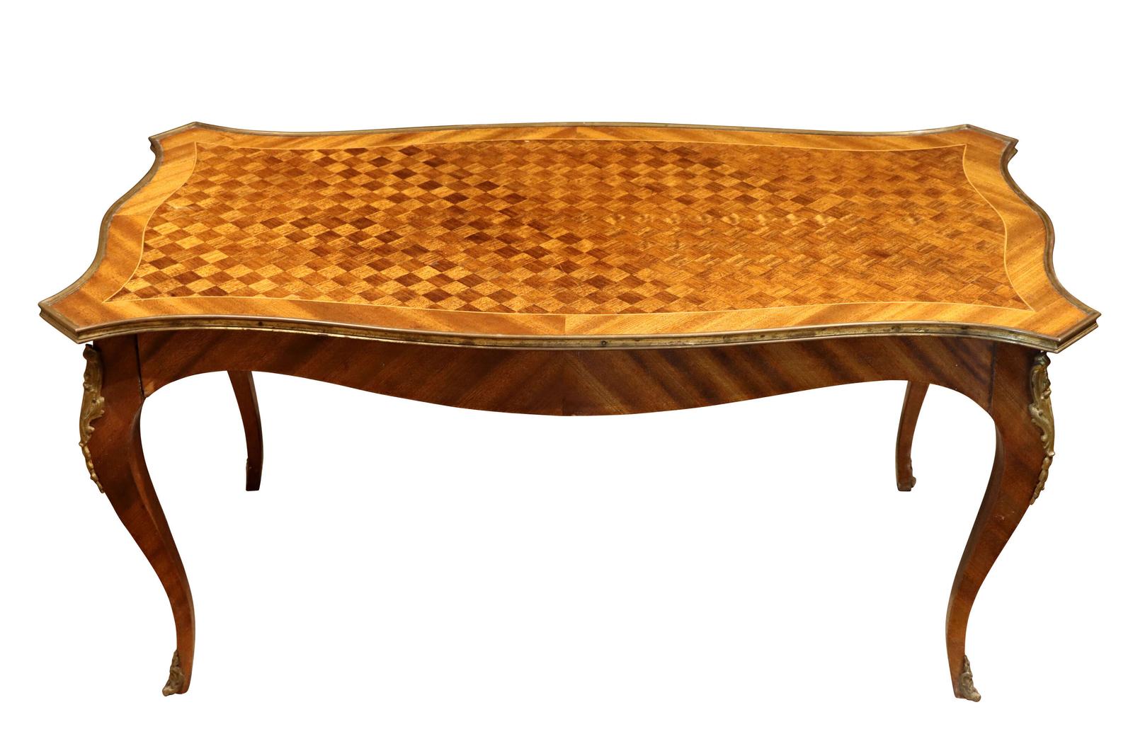A Louis XV Style French Parquetry and Ormolu-Mounted Coffee Table, Circa 1900 (1 of 5)