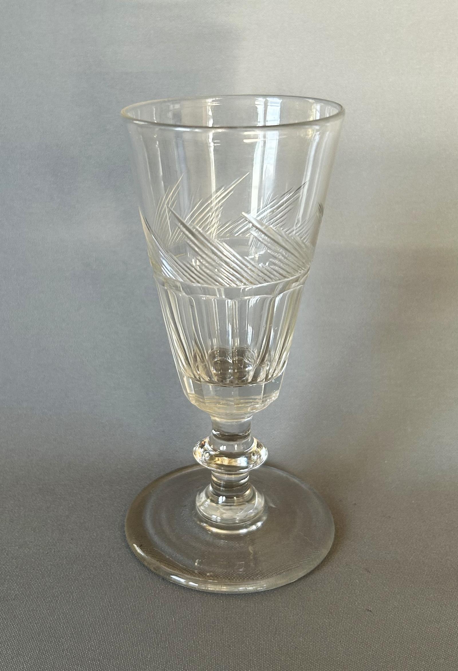 Fine Early Victorian Cut Dwarf Ale Glass (1 of 4)