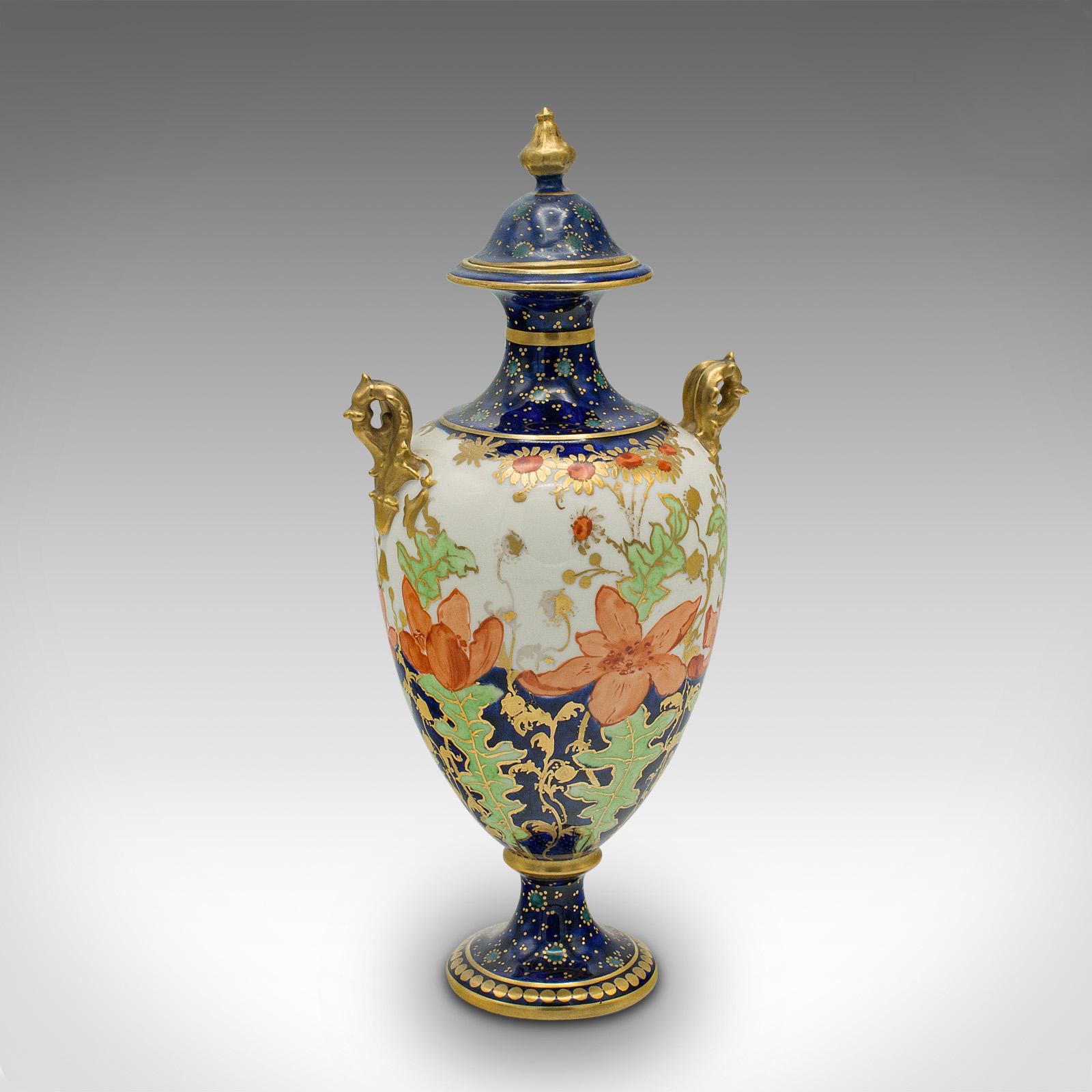 Small Antique Baluster Urn, English, Ceramic, Decorative Posy Vase, Victorian (1 of 12)