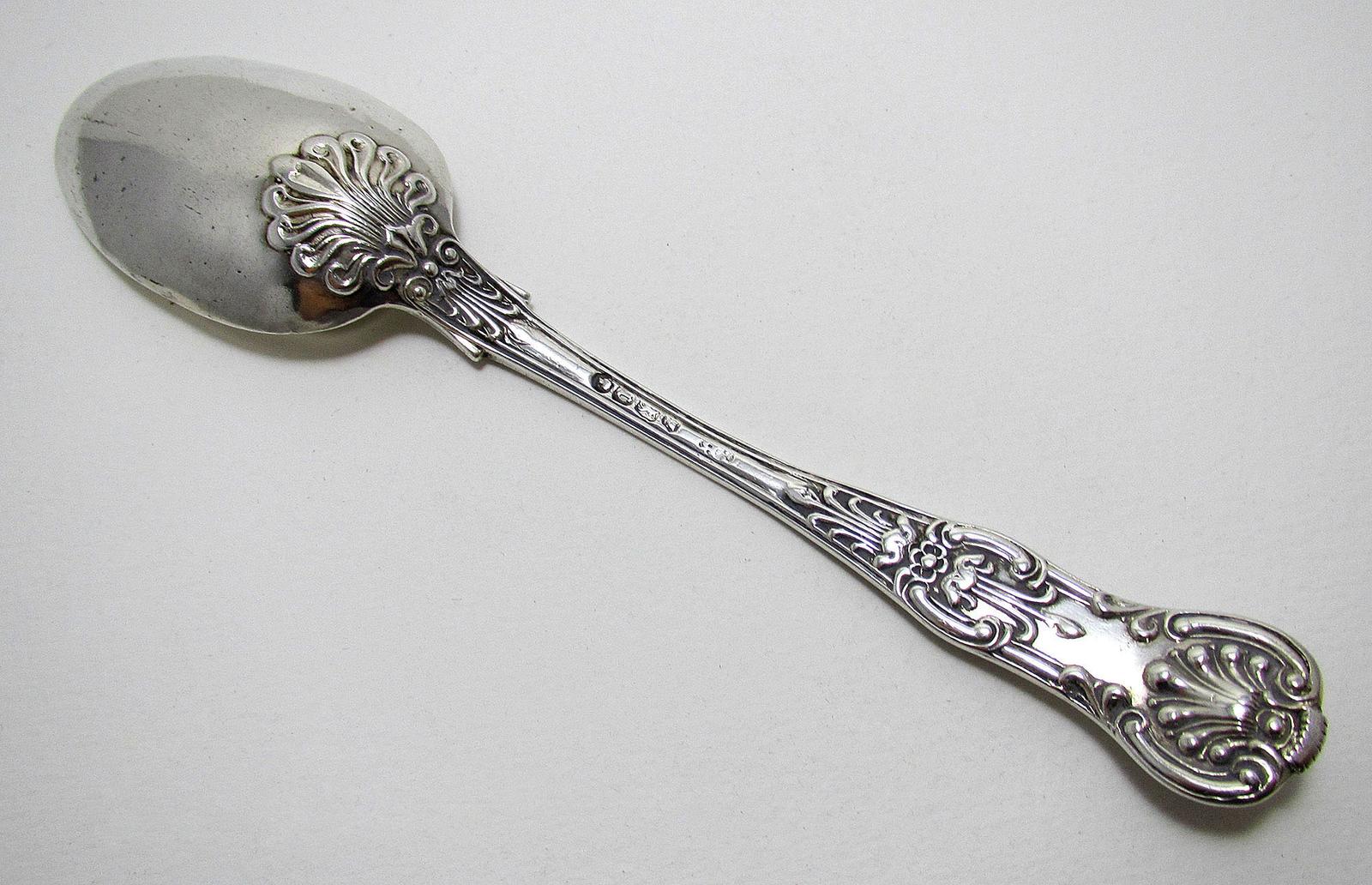 Antique English Victorian Solid Sterling Silver Dessert Spoon, Queen's Pattern, Charles Boyton 1858 (1 of 6) Antique English Victorian Solid Sterling Silver Dessert Spoon, Queen's Pattern, Charles Boyton 1858 (1 of 6)