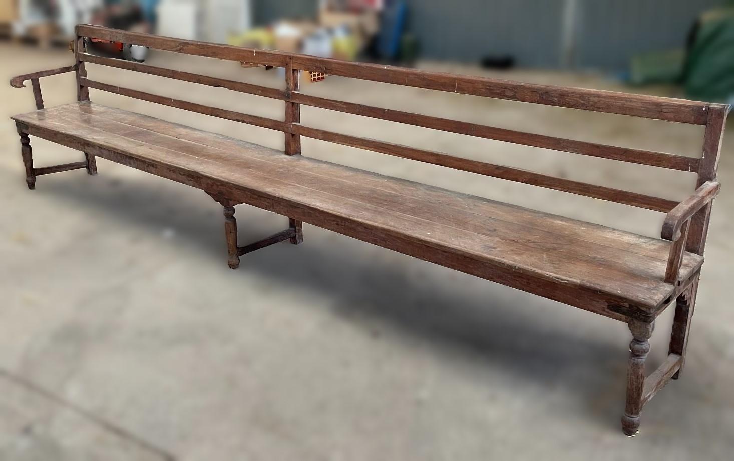 Large Antique Railway Station Bench (1 of 13)