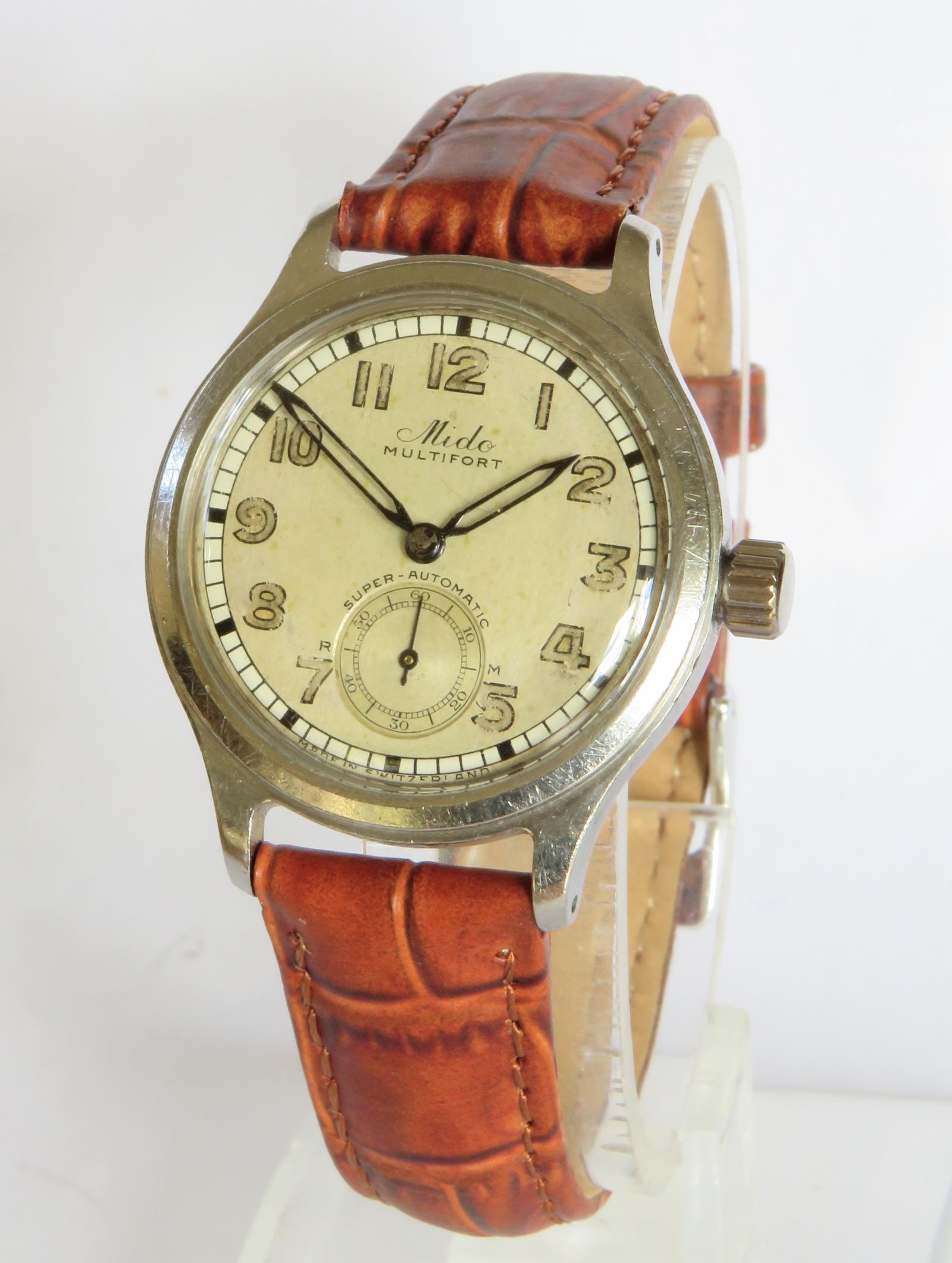 Watch: Gents 1940s Mido Multifort Bumper Automatic Wrist Watch (1 of 5)