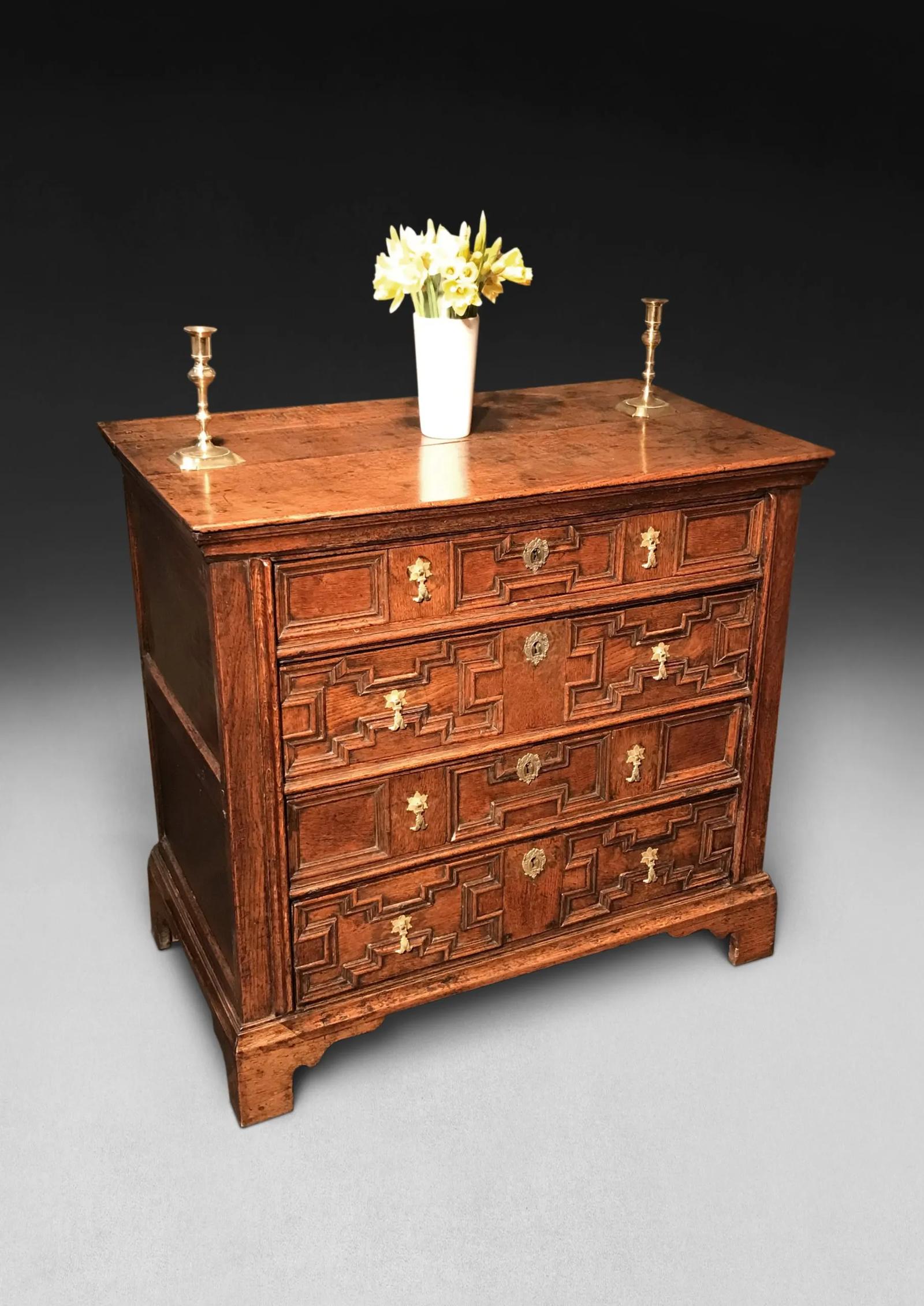Jacobean Oak Chest of Drawers (1 of 3)
