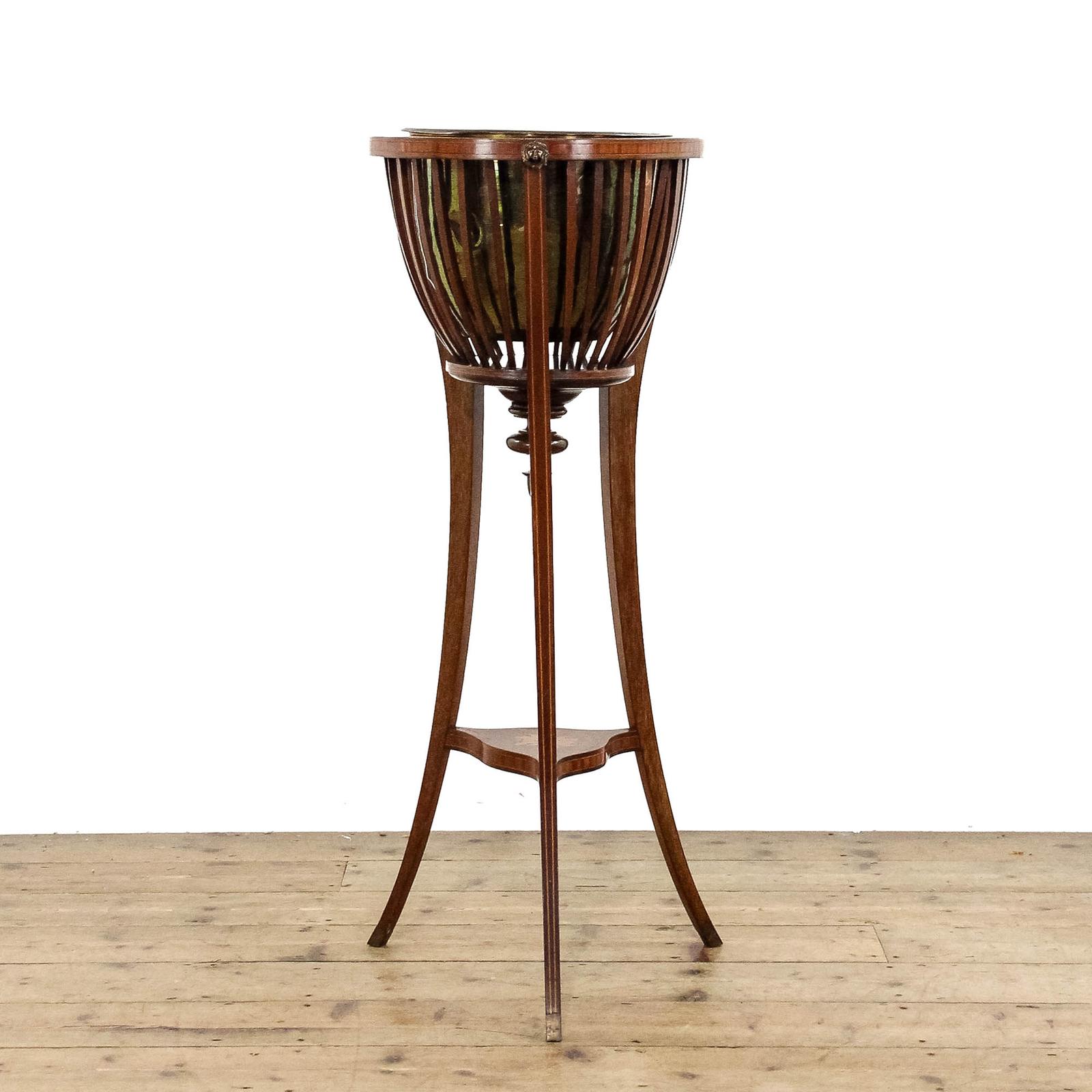 Antique Edwardian Mahogany Inlaid Jardinière Stand (1 of 8)