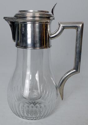 A Solid Silver/glass Lemonade Jug, G. Keller, Paris c.1880 (1 of 12)
