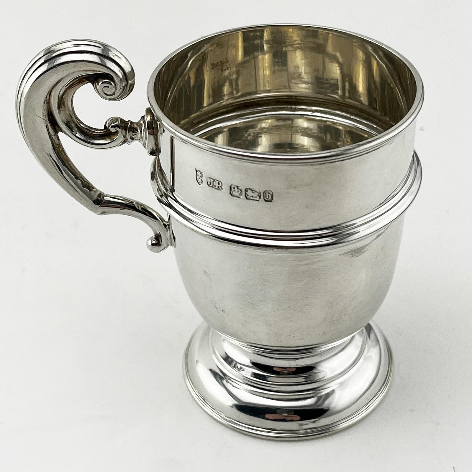 Smart Plain Sterling Silver Christening Mug (1 of 6)