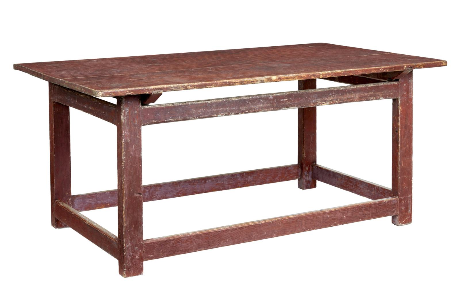 Large 19th Century Scandinavian Pine Painted Table (1 of 9)