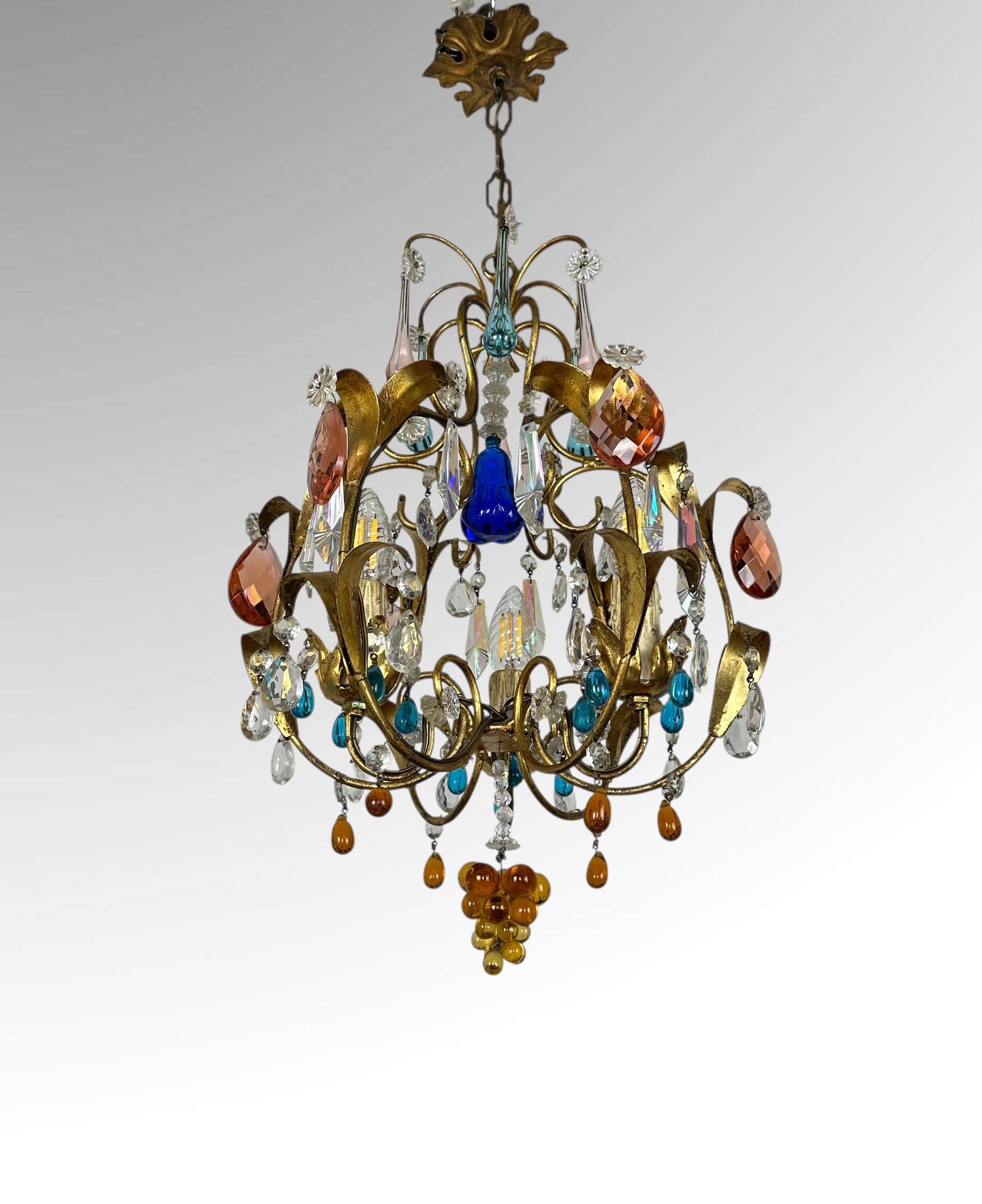 Venetian Toleware Murano Style Ceiling Light (1 of 11) Venetian Toleware Murano Style Ceiling Light (1 of 11)