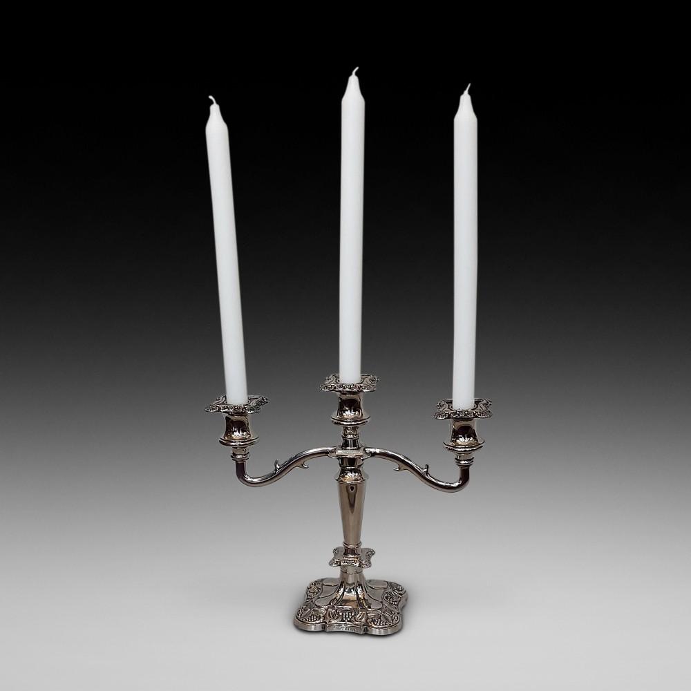 Victorian Silver Plate Three Arm Candleabra (1 of 5)