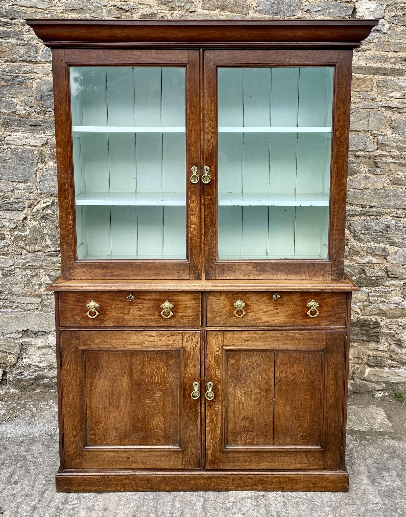 Victorian Oak Glazed Dresser (1 of 17)
