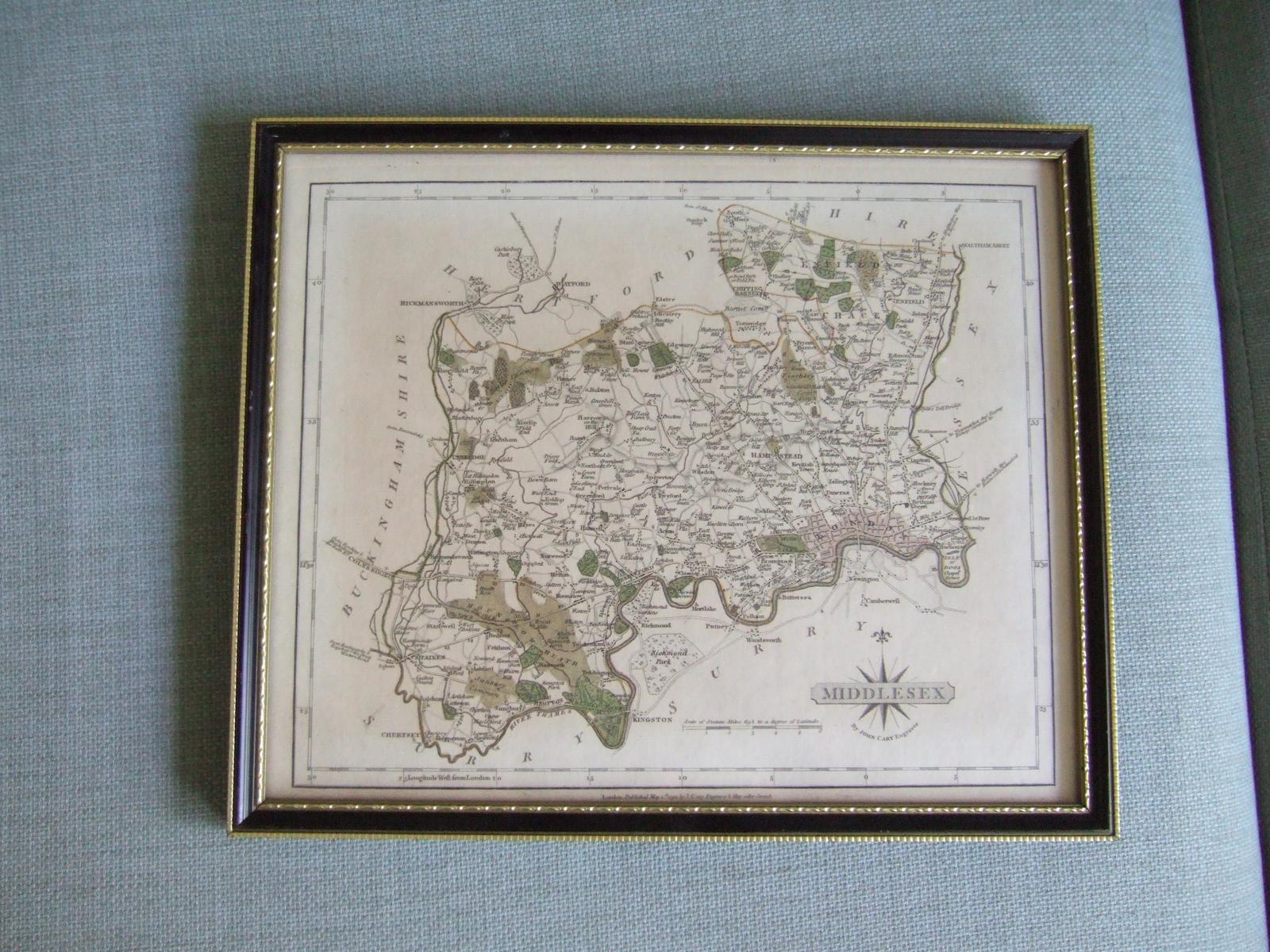 John Cary:  18th Century Map of Middlesex (1 of 6)