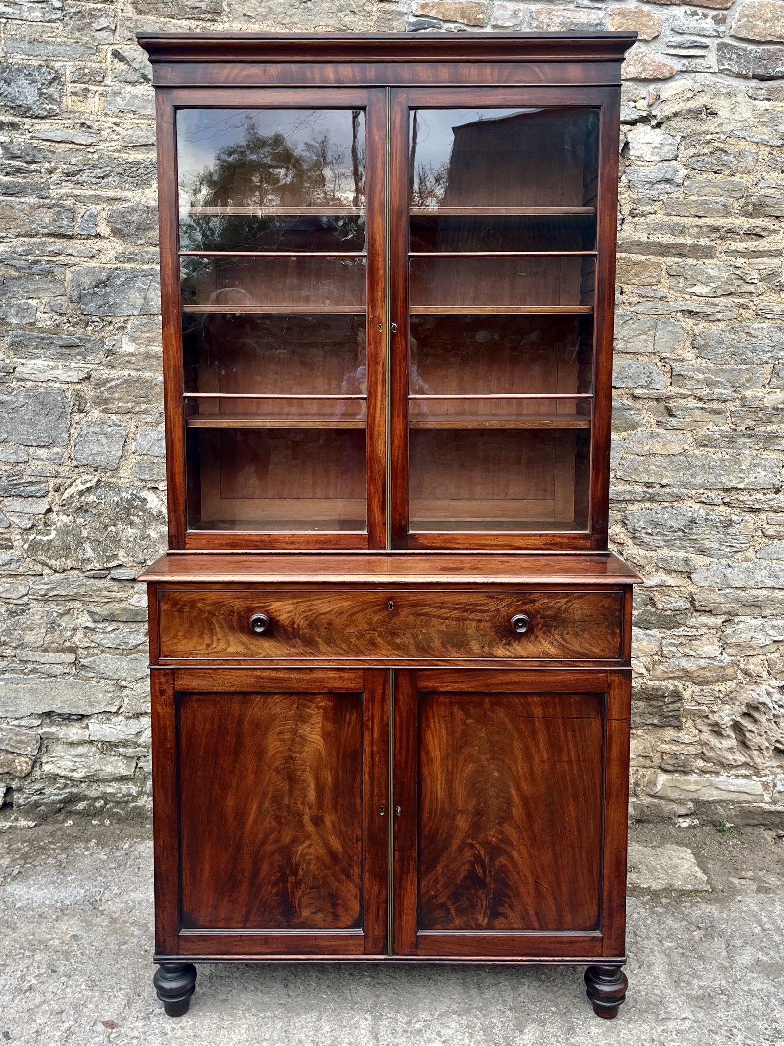 William IV Mahogany Glazed Bookcase (1 of 22)