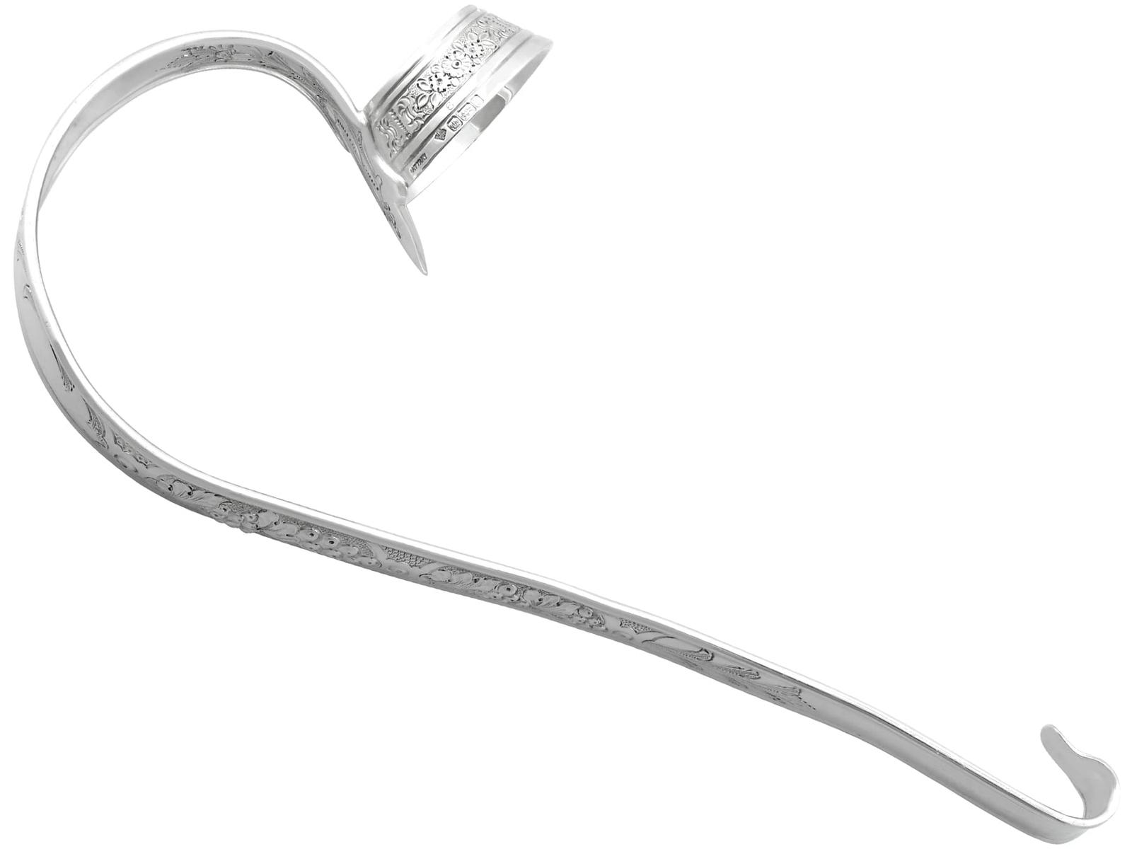 Antique Edwardian Sterling Silver Wine Bottle Holder / Handle 1903 (1 of 12)