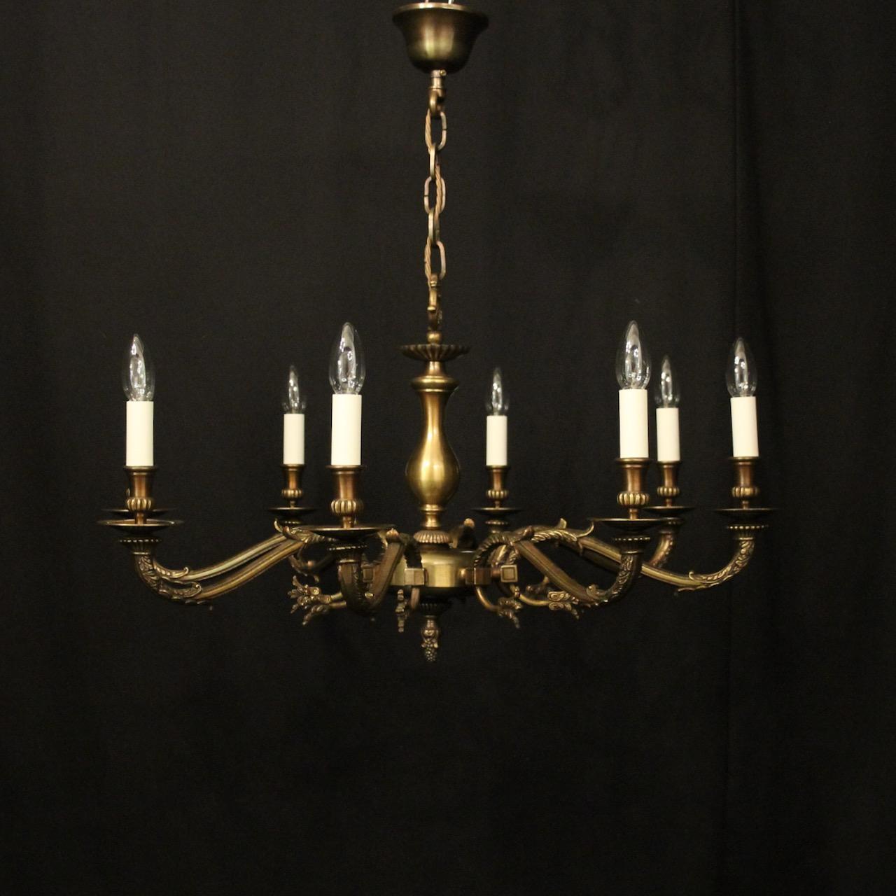 English Oxidised Brass 8 Light Chandelier (1 of 10)