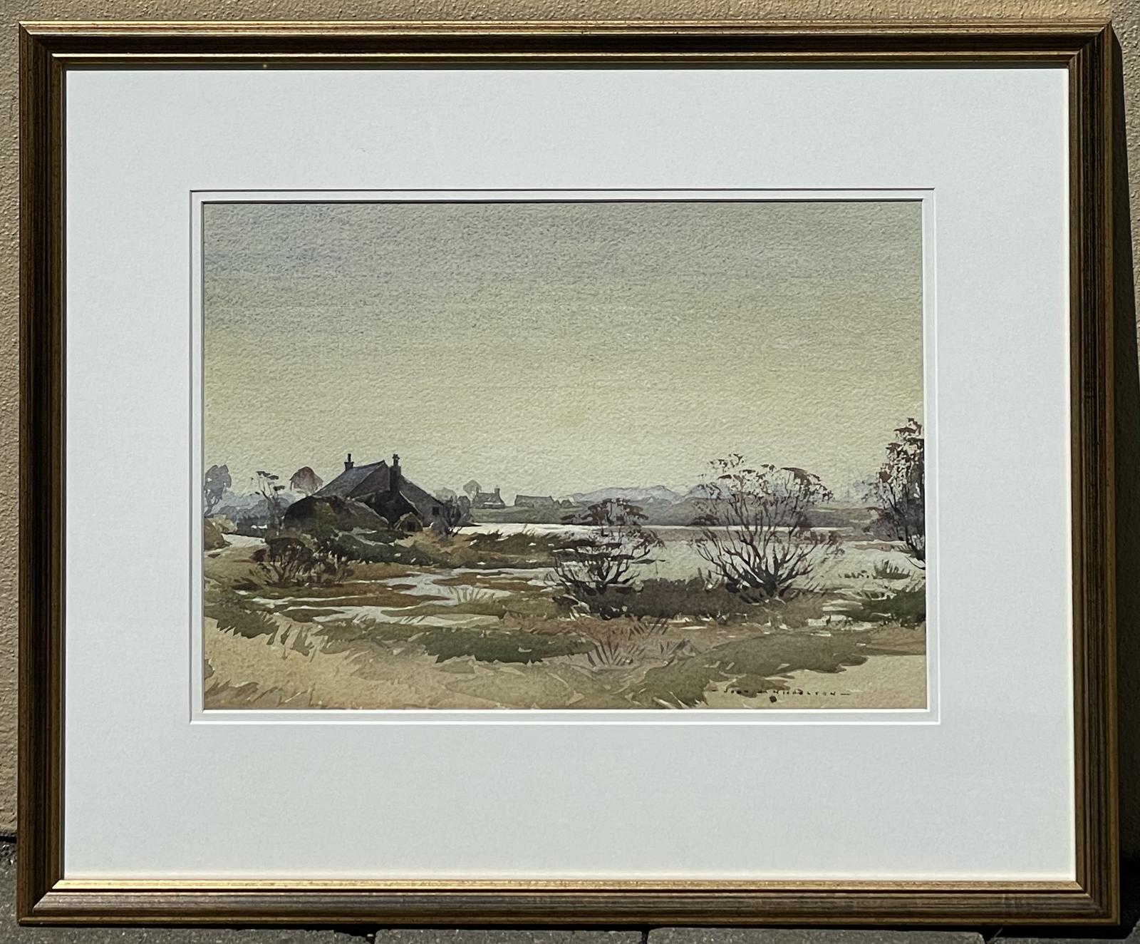 John Hobson Nicholson River Landscape Watercolour, Smeale, Isle of Man (1 of 2)