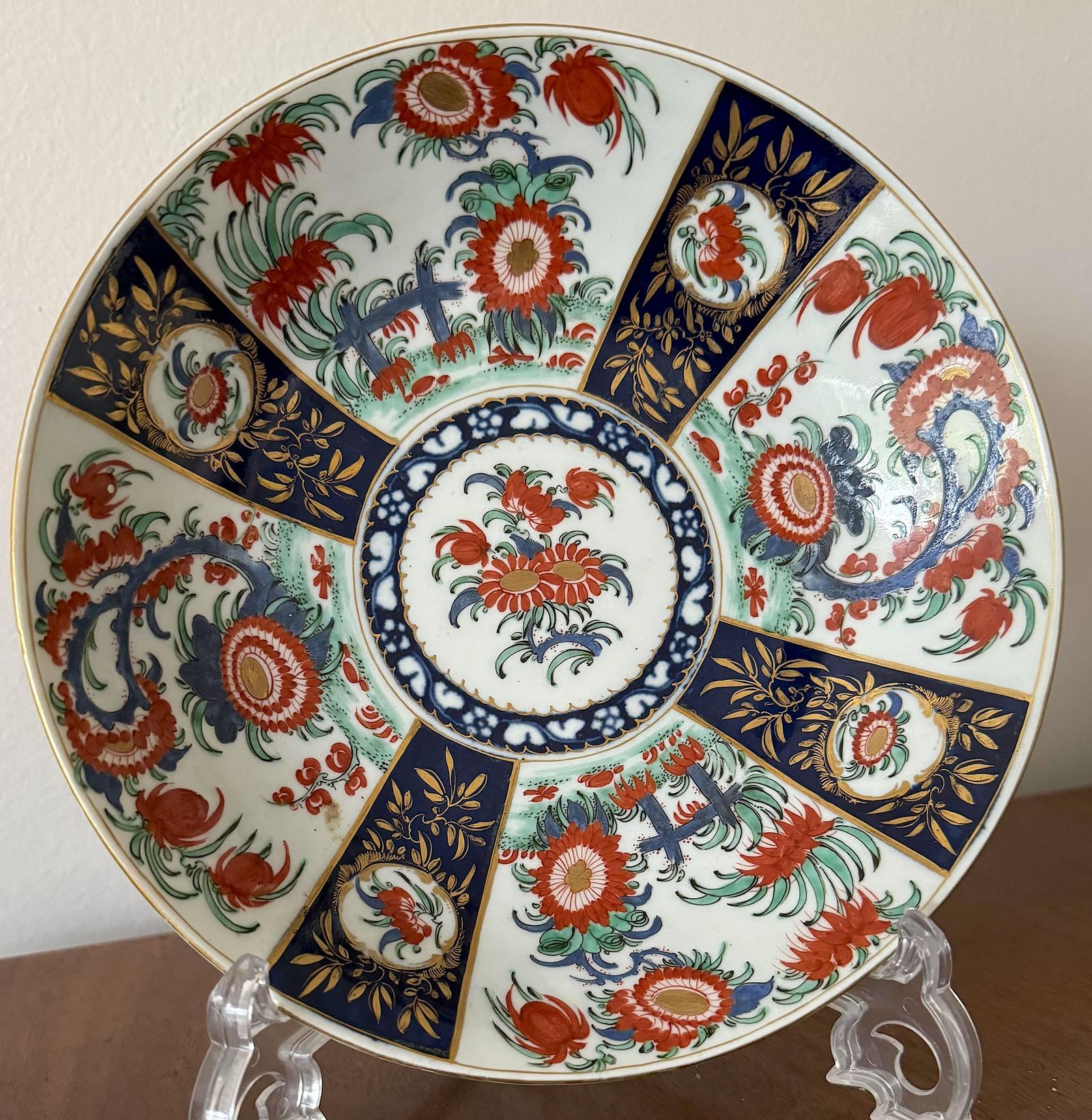 Dr Wall Worcester Rich Queens Pattern Saucer Dish (1 of 5)