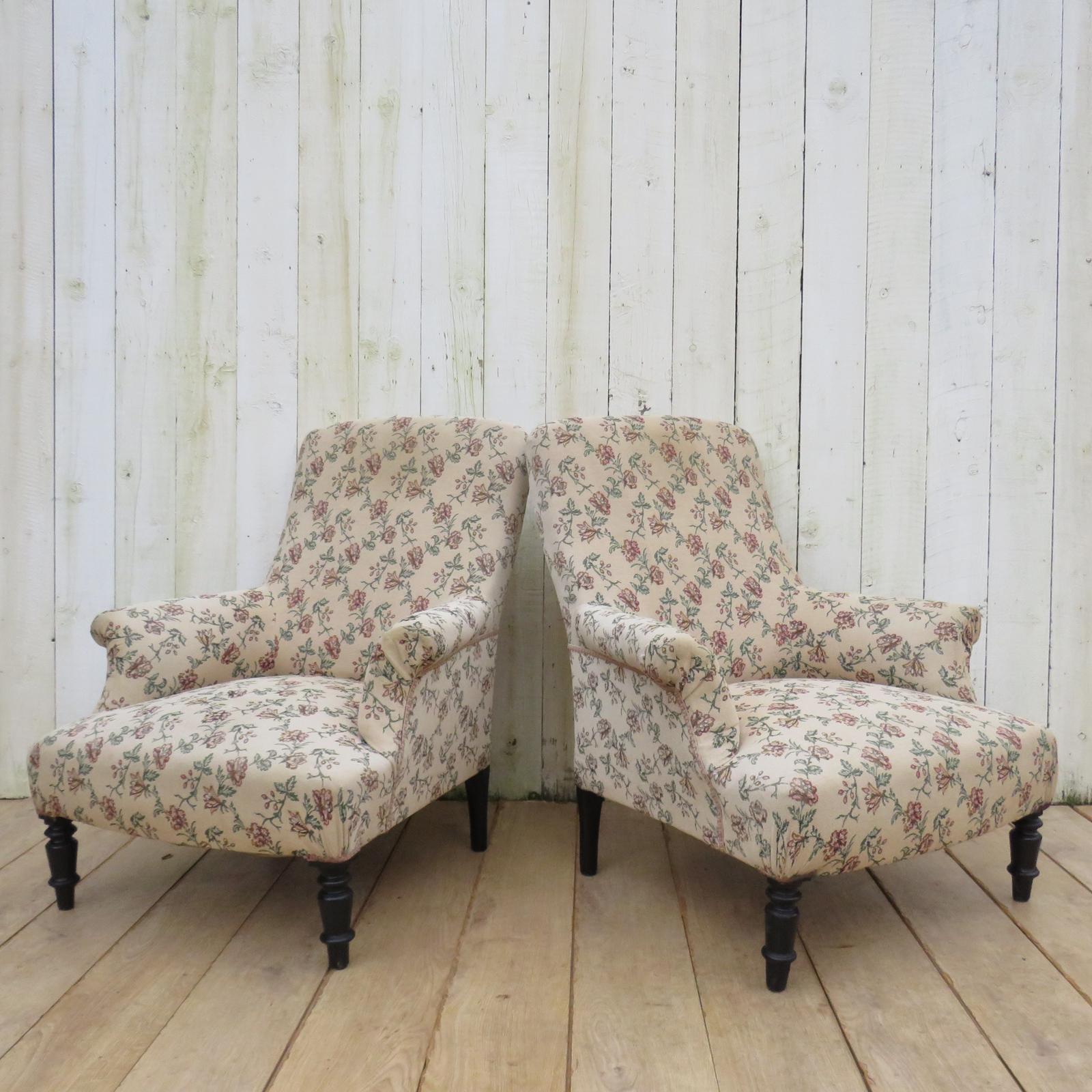 Pair of Antique Napoleon III Armchairs (1 of 9) Pair of Antique Napoleon III Armchairs (1 of 9)