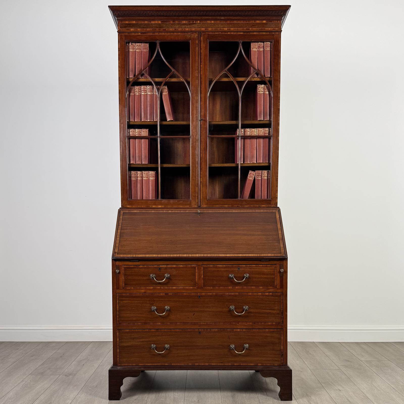 Antique 20th Century Mahogany Bureau Bookcase of Fine Quality (1 of 13)