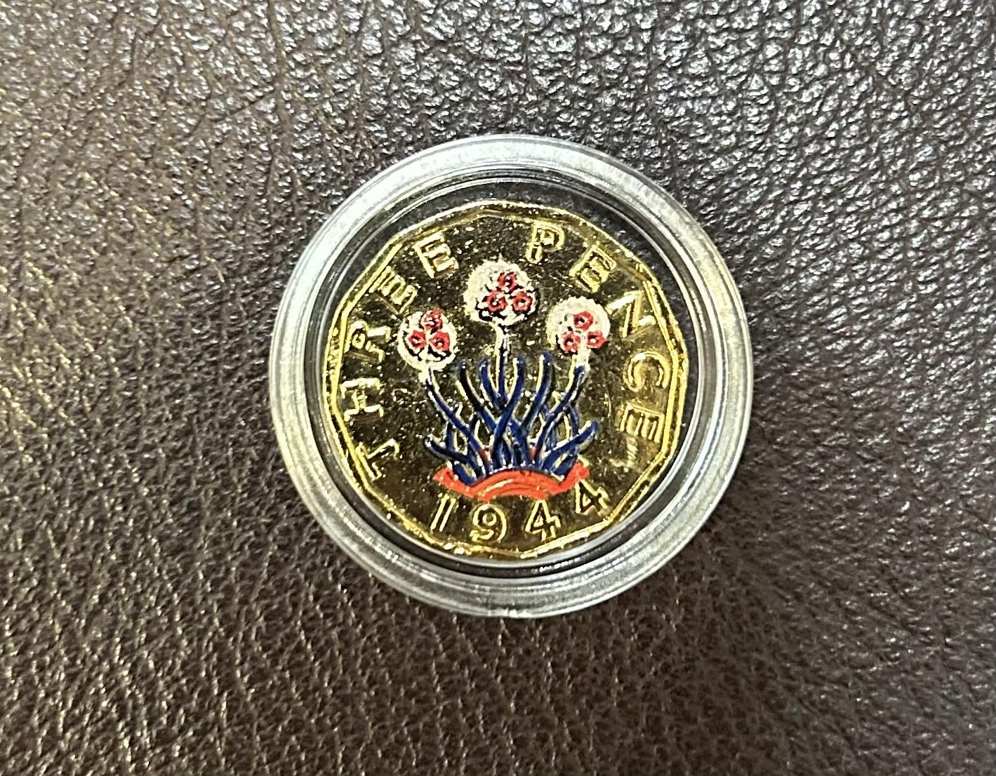 Gold Plated Three Pence Coin (1 of 2) Gold Plated Three Pence Coin (1 of 2)