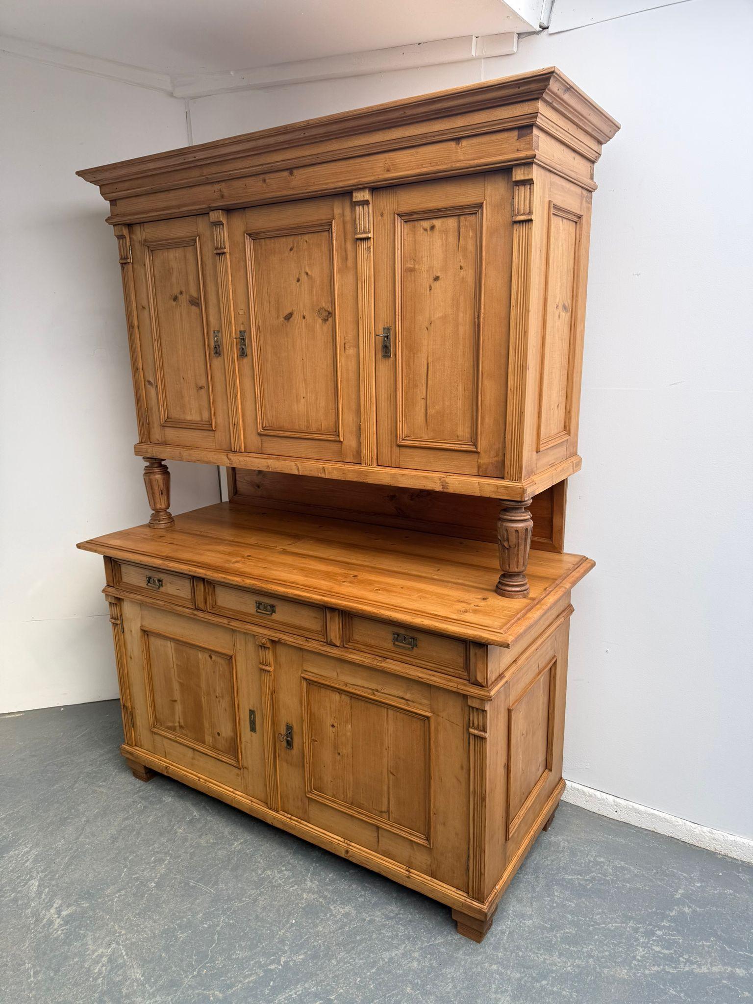 A Massive Impressive Hungarian 3 Door Antique / Old Pine Waxed Kitchen Dresser (1 of 11) A Massive Impressive Hungarian 3 Door Antique / Old Pine Waxed Kitchen Dresser (1 of 11)