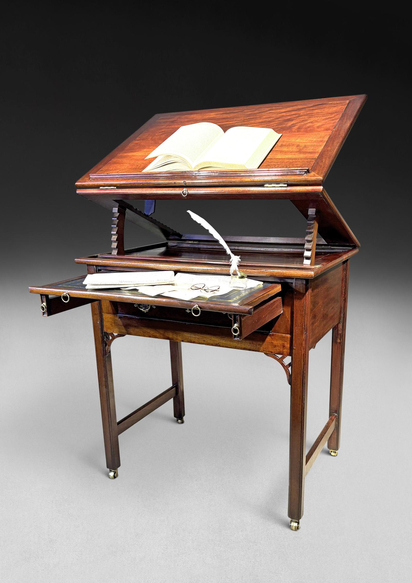 Chippendale Mahogany Architecs Writing Table (1 of 6)