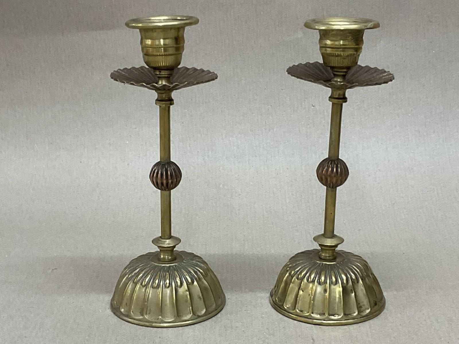 Pair of Arts & Crafts Copper & Brass Candlesticks Antique Victorian c.1890 (1 of 5) Pair of Arts & Crafts Copper & Brass Candlesticks Antique Victorian c.1890 (1 of 5)